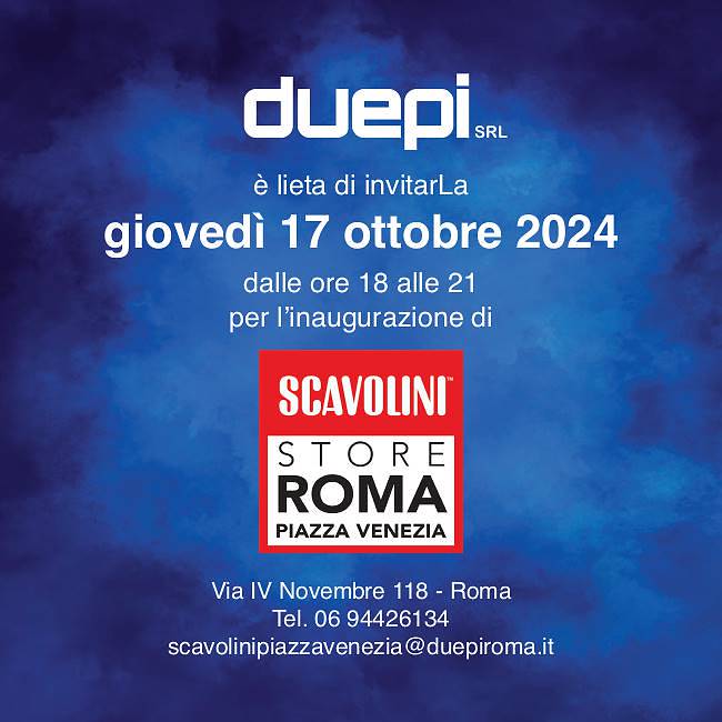 Inaugurazione del Nuovo Scavolini Store a Roma Piazza Venezia