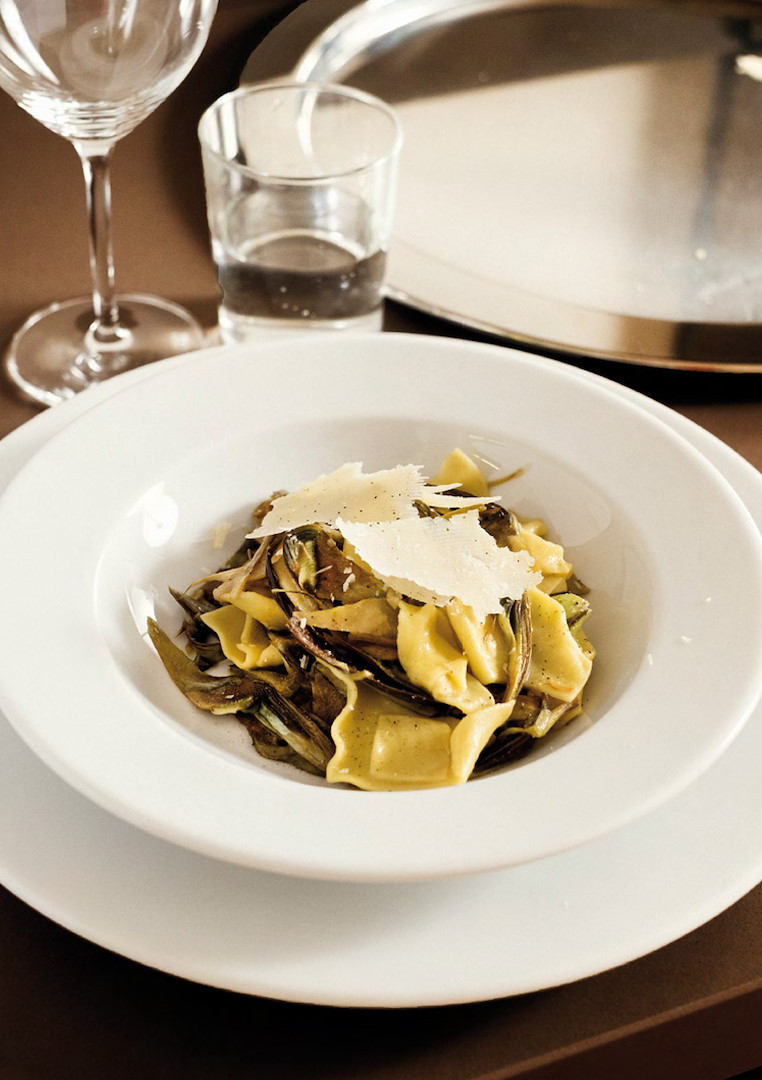 Maltagliati con sugo di carciofi
